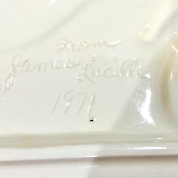 JN29-Vintage 1971 Personalized Holiday Snowman Plate - Picture 6 of 9